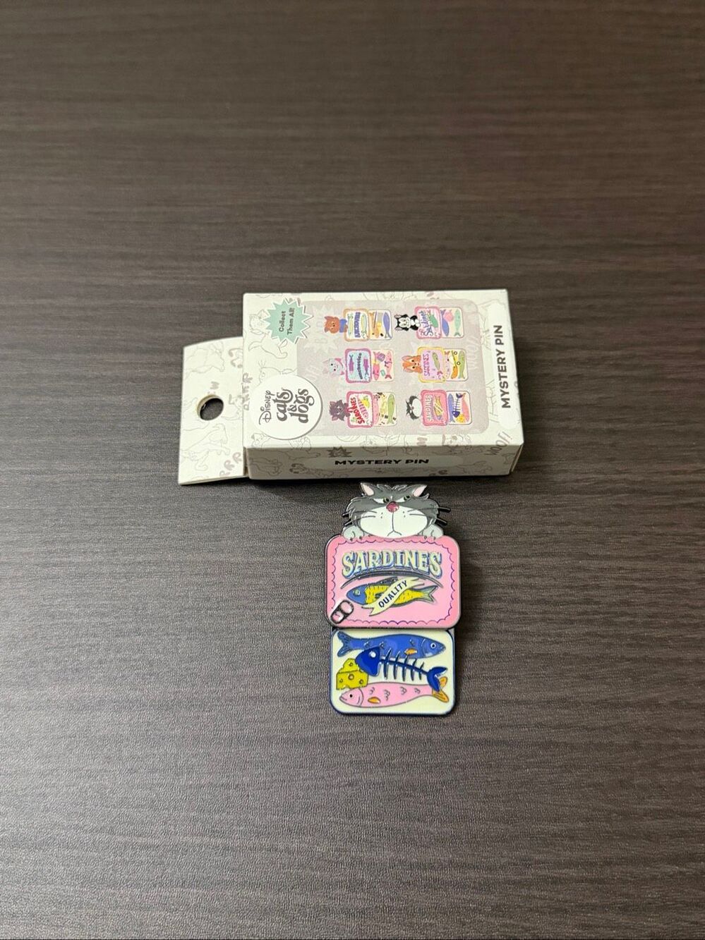 Disney Cats Sardine Blind Box Enamel Pin - Lucifer